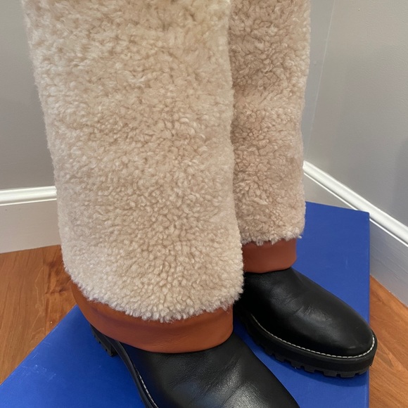 Stuart Weizmann Renata shearling boot 7.5 - Picture 2 of 9